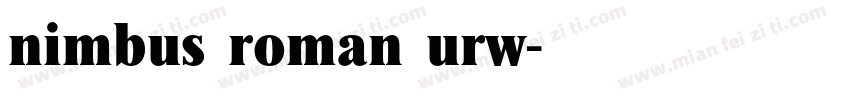 nimbus roman urw字体转换